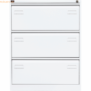 Bisley Hängeregistraturschrank Light 3 Schübe 2-bahnig verkehrsweiß von Bisley