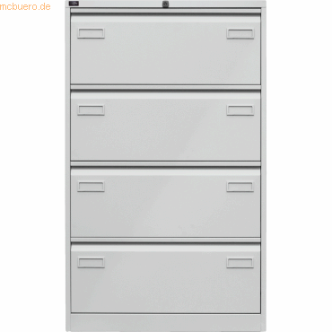 Bisley Hängeregistraturschrank Light 4 Schübe 2-bahnig lichtgrau von Bisley
