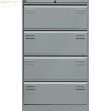 Bisley Hängeregistraturschrank Light 4 Schübe 2-bahnig silber von Bisley
