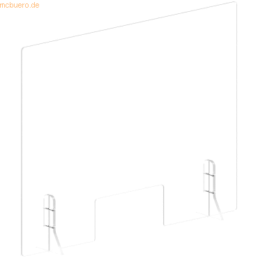 Bisley Hygienschutzscheibe mit Öffnung HxBxT 60x78x11,7cm transparent von Bisley