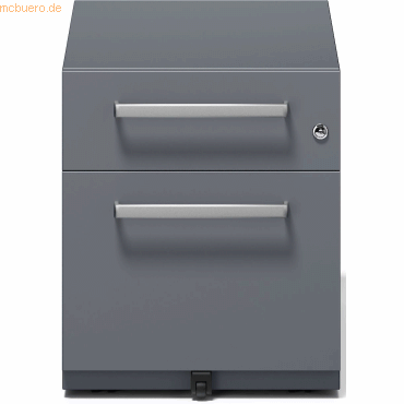 Bisley Rollcontainer Note Griff 1 Schublade 1 HR-Schublade anthrazitgr Bisley Rollcontainer Note Griff 1 Schublade 1 HR-Schublade anthrazitgr von Bisley