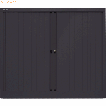 Bisley Rollladenschrank Euro Stahl 2 Fachböden H 1029mm schwarz/schwar von Bisley