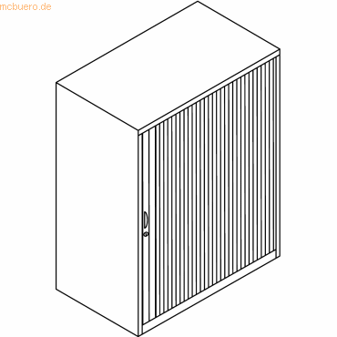 Bisley Rollladenschrank Euro Stahl 2 Fachböden Höhe 1029mm schwarz/sch von Bisley