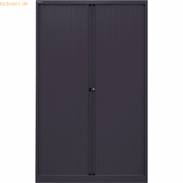 Bisley Rollladenschrank Euro Stahl 4 Fachböden H 1979mm schwarz/schwar von Bisley