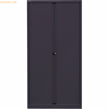 Bisley Rollladenschrank Euro Stahl 4 Fachböden Höhe 1979mm schwarz/sch von Bisley