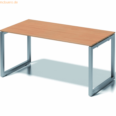 Bisley Schreibtisch Cito BxTxH 160x80x74cm buche Gestell silber von Bisley