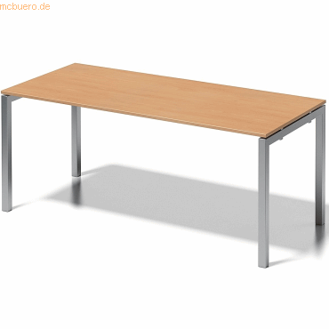 Bisley Schreibtisch Cito BxTxH 180x80x74cm buche Gestell silber von Bisley