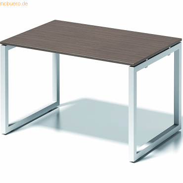 Bisley Schreibtisch CitoBxTxH 120x80x74cm nußbaum Gestell verkehrsweiß von Bisley