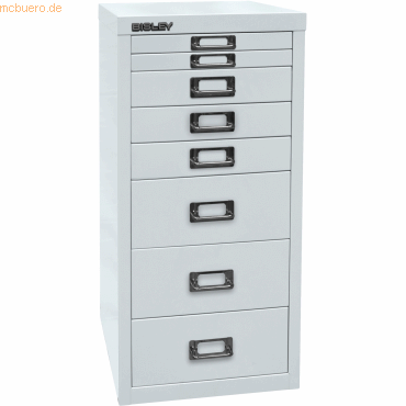 Bisley Schubladenschrank 8 Schübe HxBxT 590x278x380mm lichtgrau Bisley Schubladenschrank 8 Schübe HxBxT 590x278x380mm lichtgrau von Bisley