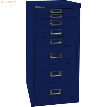 Bisley Schubladenschrank 8 Schübe HxBxT 590x278x380mm oxfordblau Bisley Schubladenschrank 8 Schübe HxBxT 590x278x380mm oxfordblau von Bisley