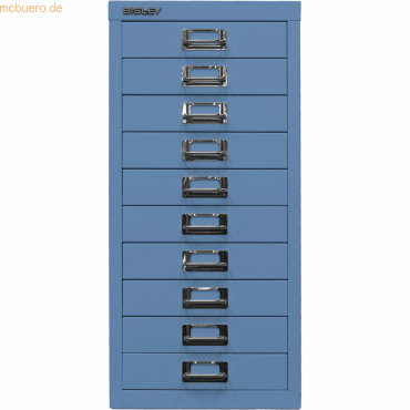 Bisley Schubladenschrank Basis A4 10 Schübe blau von Bisley