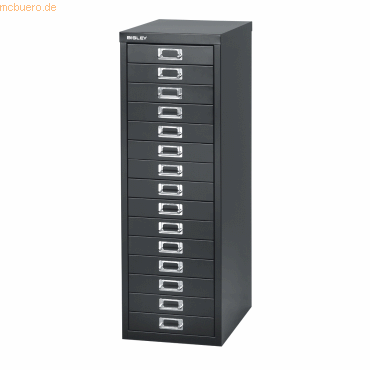 Bisley Schubladenschrank Basis A4 15 Schübe schwarz von Bisley