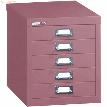 Bisley Schubladenschrank Basis A4 5 Schübe Bisley Pink von Bisley