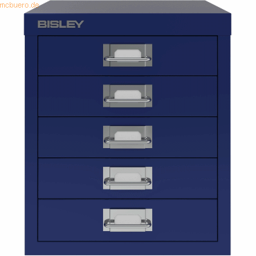 Bisley Schubladenschrank Basis A4 5 Schübe oxfordblau von Bisley