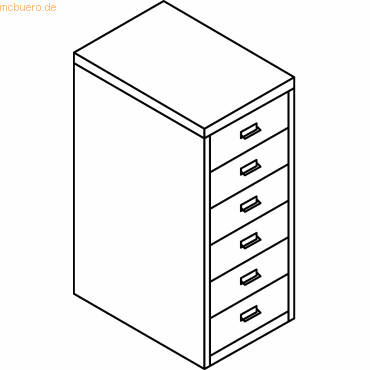 Bisley Schubladenschrank Basis A4 6 Schübe kardinalr. Bisley Schubladenschrank Basis A4 6 Schübe kardinalr. von Bisley