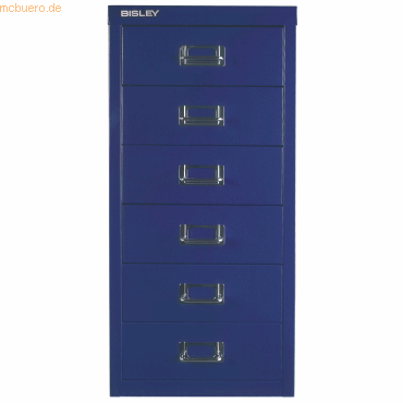 Bisley Schubladenschrank Basis A4 6 Schübe oxfordblau von Bisley