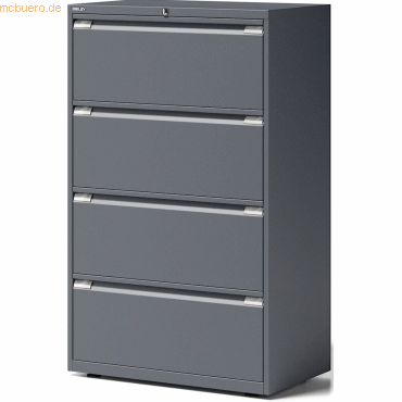 Bisley Schubladenschrank Essentials 4 Schubladen anthrazitgrau von Bisley