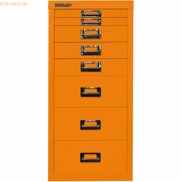 Bisley Schubladenschrank MultiDrawer A4 8 Schübe orange von Bisley