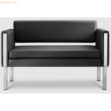 Bisley Sofa Only 2-Sitzer Kunstleder HxBxT 73x123x63cm schwarz von Bisley