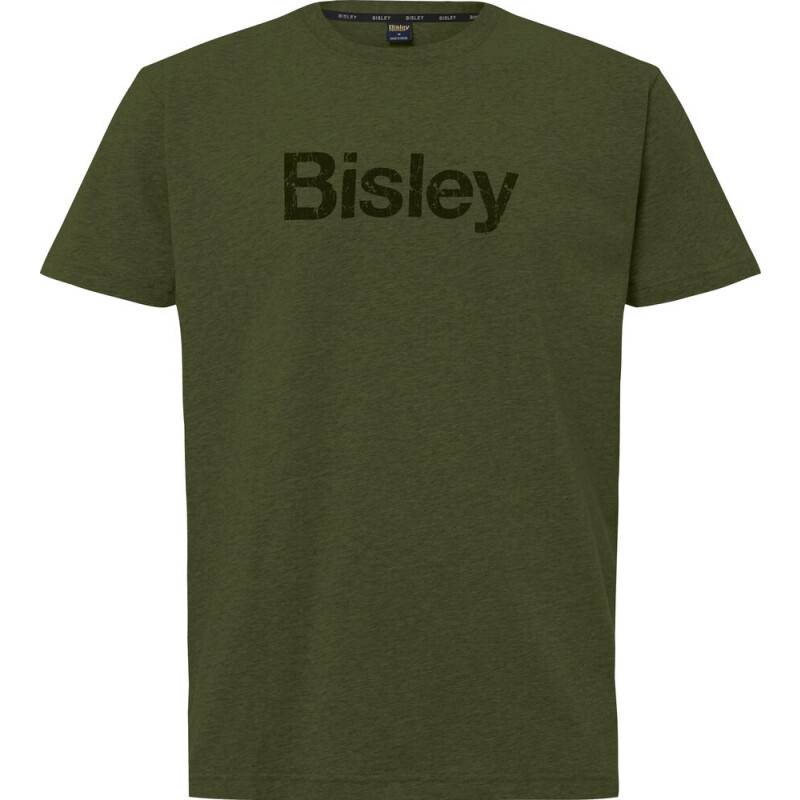 Bisley T-Shirt Arbeitsshirt COTTON LOGO Rundhals-Design 100% Baumwolle grün M von Bisley
