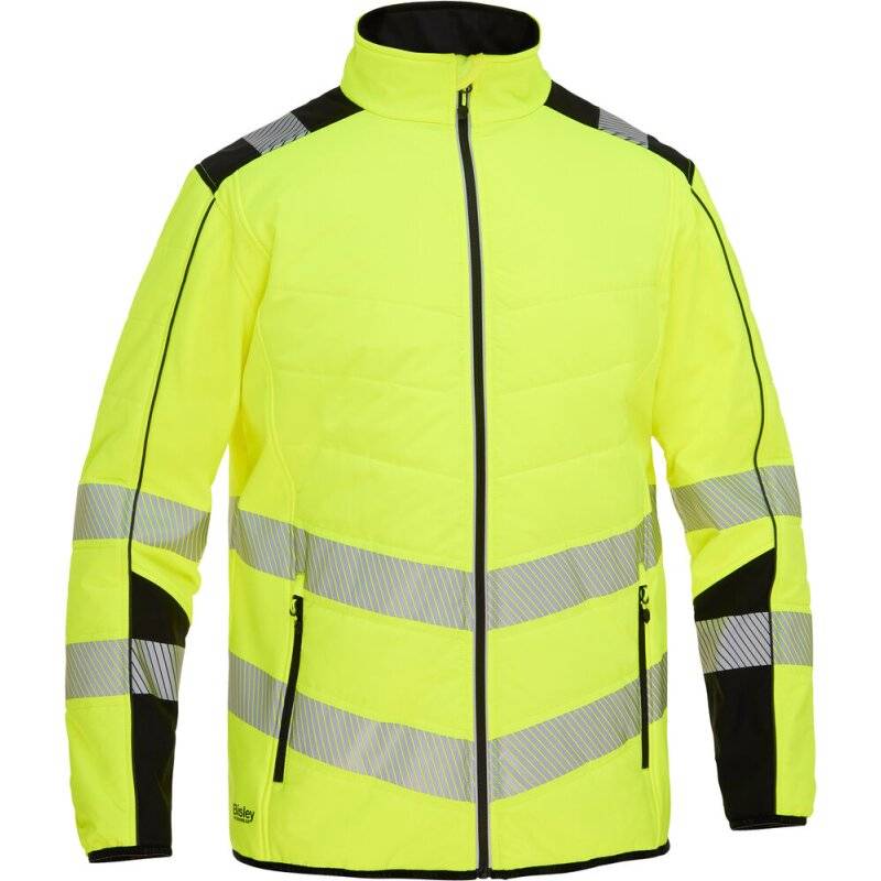 Bisley Warnschutz-Softshelljacke HI VIS ROBEY zwei Reißverschlusstaschen gelb M von Bisley
