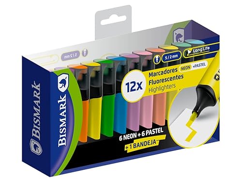 Bismark Long-life Textmarker mit 12 Farben von Bismark