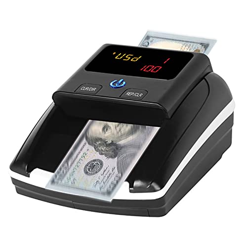 Bisofice Falschgeld-Detektor, tragbarer Geldzähler, automatische Erkennung von USD Euro durch UV/MG/IR/Bild/Papier/Qualität/Größe/Dicke, geeignet für kleine Geschäfte von Bisofice