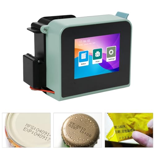 Bisofice T1 Mini Handdrucker Hand Tintenstrahldrucker 2.4 Zoll Touchscreen Handheld Drucker Inkjet Drucker für Etikett/Produktionsdatum/Barcode/Marke/Logo/Grafik von Bisofice
