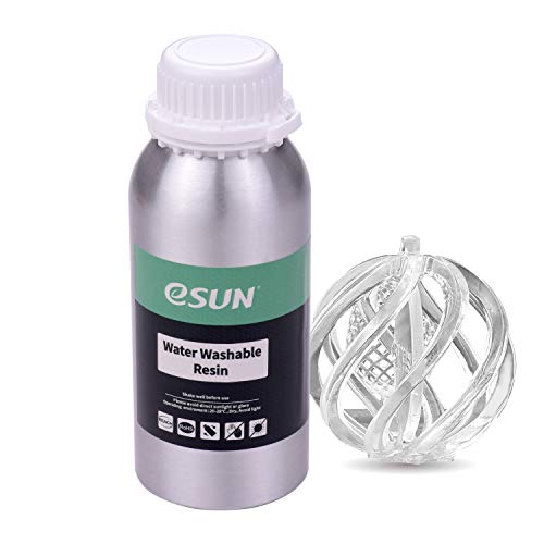 Bisofice Wasserwaschbares Harz für LCD 3D-Drucker Aluminiumflasche Flüssiges Druckmaterial 76D Härte Verbrauchsmaterial Kompatibel mit Nova Sparkmaker Uniz Creality 3D-Druckerzubehör 500 g von Bisofice