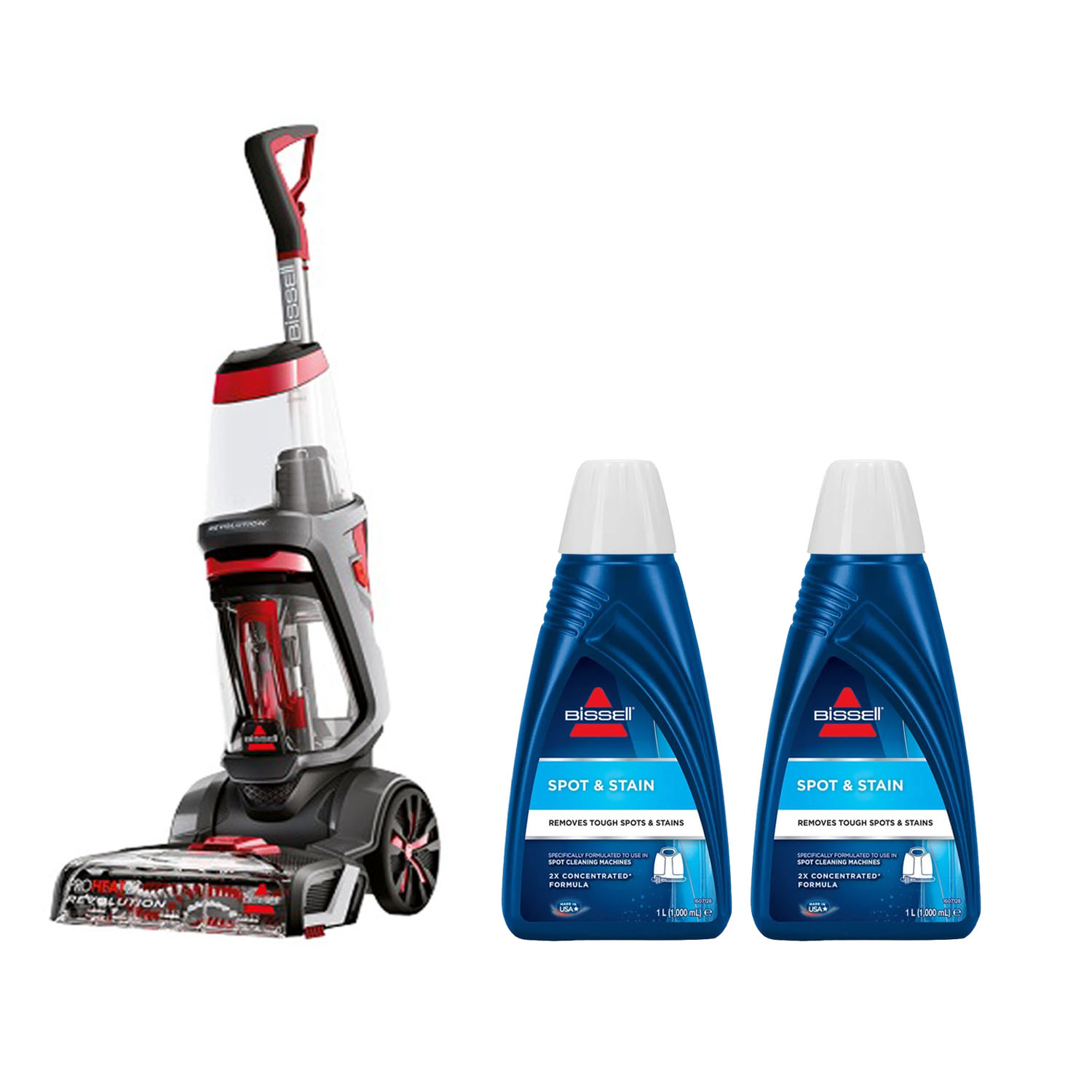 BISSELL ProHeat 2X Revolution Teppichreiniger + 2x Spot&Stain Formula I Bundle von Bissell