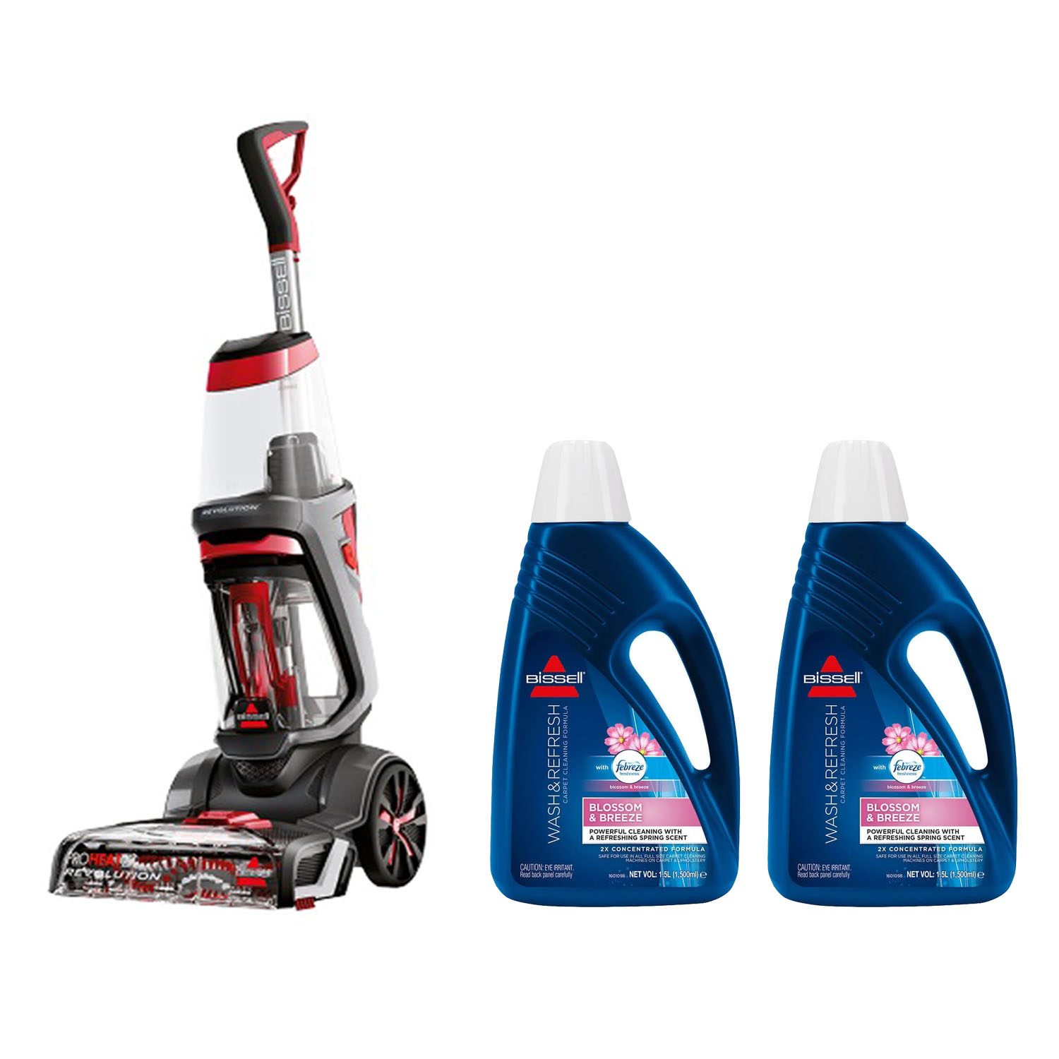 BISSELL ProHeat 2X Revolution Teppichreiniger + 2x Wash&Refresh Febreze 1.5L I Bundle von Bissell