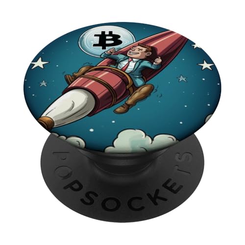 Bitcoin Rakete To The Moon PopSockets Klebender PopGrip von Bitcoin fixes this Krypto Währung Geld Hodl Hold