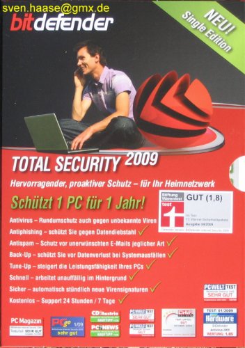 BitDefender Total Security 2009 Single Edition 1 Platz von Bitdefender