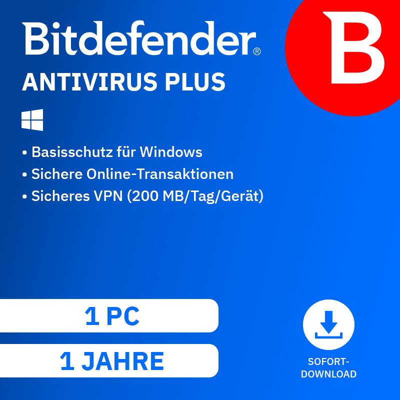 Bitdefender Antivirus Plus [1 Gerät - 1 Jahr] von Bitdefender