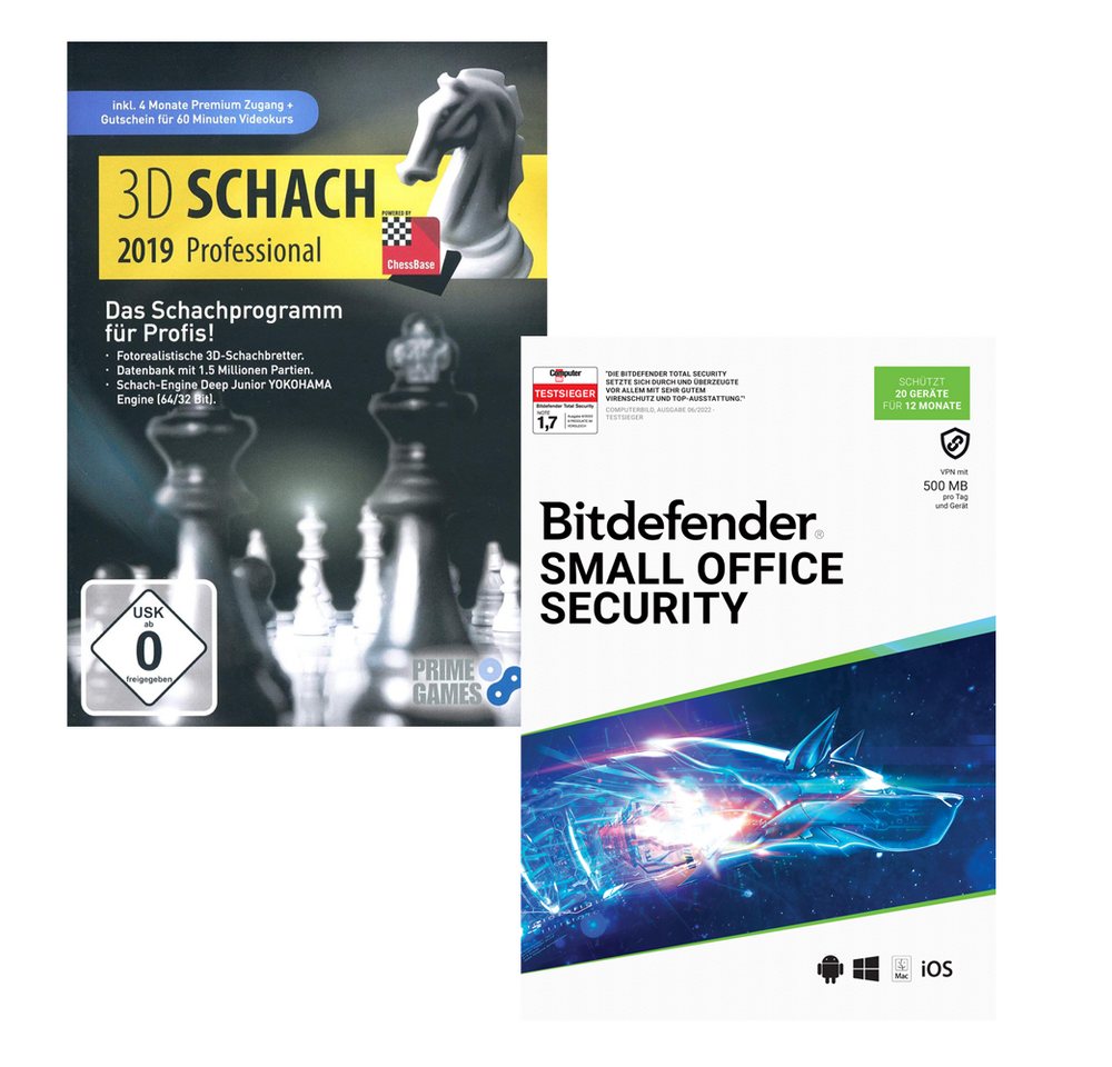 Bitdefender Small Office Security 20 G. / 12 M. + 3D Schach Prof. 2019 Bitdefender Small Office Security 20 G. / 12 M. + 3D Schach Prof. 2019 von Bitdefender