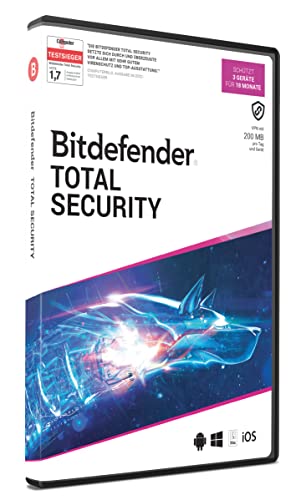 Bitdefender Total Security 3 Geräte / 18 Monate (Code in a Box) von Bitdefender