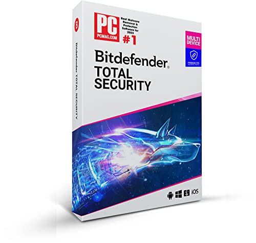 Bitdefender Total Security & unlimitiertes VPN 2024 - 10 Geräte | 1 Jahr Abonnement | PC/Mac | Aktivierungscode per Post von Bitdefender