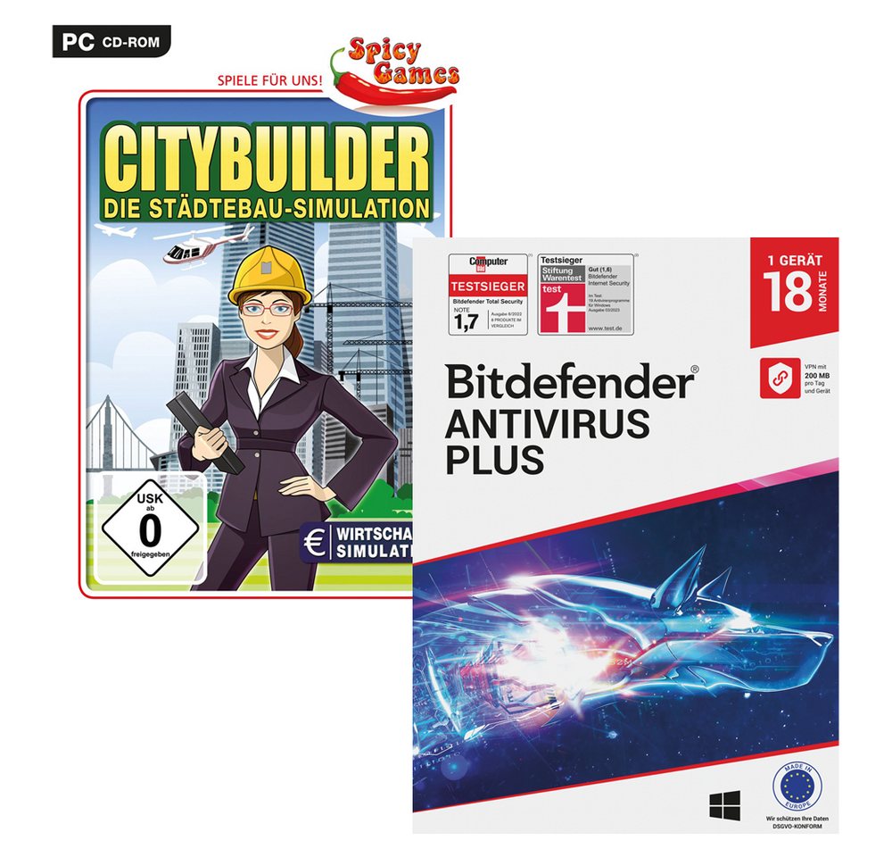 City Builder + Bitdefender Antivirus Plus 1 Gerät / 18 Monate City Builder + Bitdefender Antivirus Plus 1 Gerät / 18 Monate von Bitdefender
