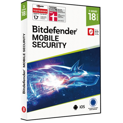 Mobile Security  DVD-Box   3 Geräte 18 Monate (Code in a Box) von Bitdefender