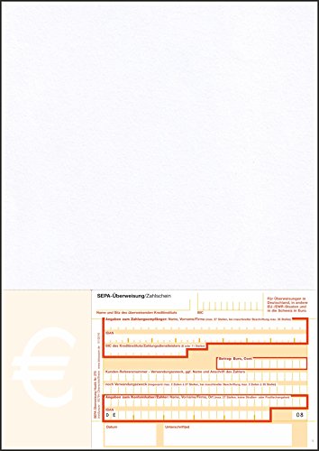 Bits&Paper HU270 - SEPA-Überweisung/Zahlschein, 500 Blatt, A4, bankneutral von Bits&Paper