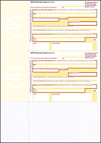 Bits&Paper HU272 - SEPA-Überweisung/Zahlschein, 500 Blatt, A4, bankneutral von Bits&Paper