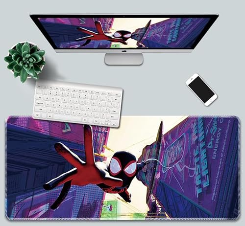 Biuebinc Spider Gaming Mauspad 900x400, XXL Mauspad Anime, Gaming-Mauspads für PC, Mauspad Groß Vernähte Kanten Wassxerdicht Anti-Rutsch von Biuebinc