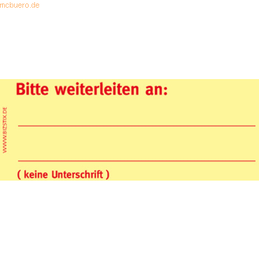 Bizstix Haftnotizen 75x35mm gelb 'Bitte weiterleiten an' VE=5 Blöcke Bizstix Haftnotizen 75x35mm gelb 'Bitte weiterleiten an' VE=5 Blöcke von Bizstix