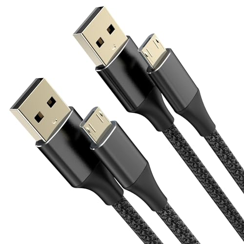 BJIDS 2-Pack Micro USB Kabel Android Ladegerät [6.6ft/3M], Micro USB Ladegerät, USB a zu Micro Kabel für Android Nylon Kompatibel mit Samsung Galaxy S6,J7 Edge Note 5, Kindle-schwarz von BJIDS