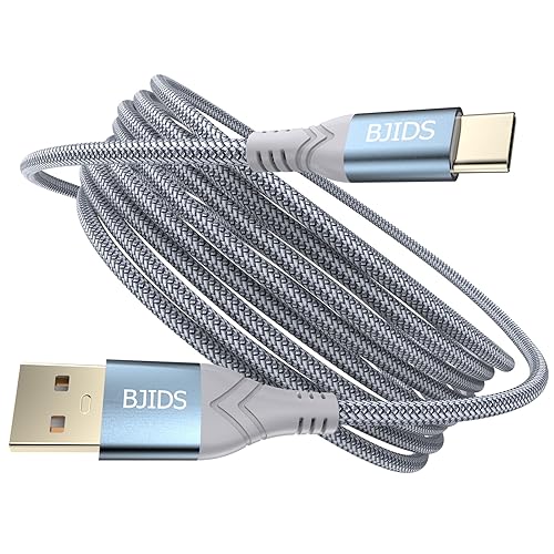 Bjids Extra langes USB C Kabel 5M 3.1A Schnellladekabel,USB-A 2.0 zu C Kabel für PS5 Controller/Xbox Serie S Controller für Samsung Galaxy S10 S9 S8 Plus,LG V50 V40 G8 G7 Andere Typ C Gerät von Bjids