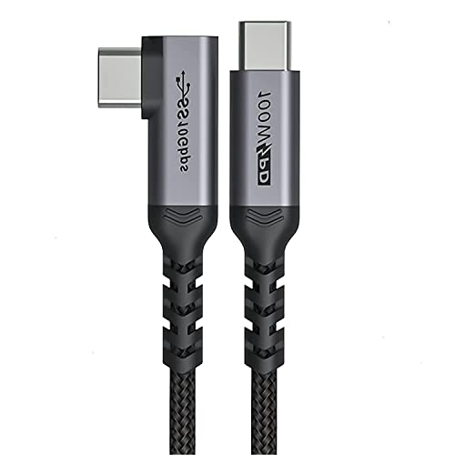 Bjids USB-C 3.1 Videokabel 1M 90Grad Geflechtkabel USB C Kabel mit 4K-UHD-Audio,100W PD schnelles Laden10Gbit/s für USB C,iPad Pro,MacBook Pro,iMac, Surface Pro und mehr von Bjids
