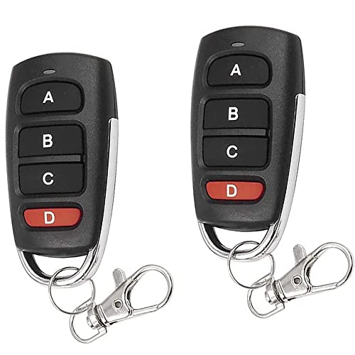 Schlüsselanhänger mit Fernbedienung, 433 MHz, Garagentoröffner, universal, Klonen, kabellose Fernbedienung, Duplikator, Schlüsselanhänger für Auto, Garagentor, Garage, Garage, 2 Stück Schlüsselanhänger mit Fernbedienung, 433 MHz, Garagentoröffner, universal, Klonen, kabellose Fernbedienung, Duplikator, Schlüsselanhänger für Auto, Garagentor, Garage, Garage, 2 Stück von Bkiyougo