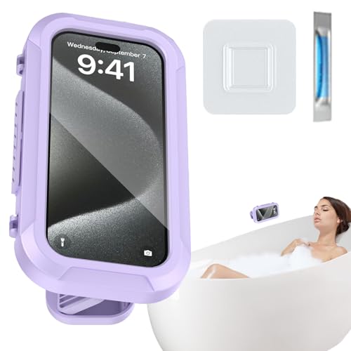 Bkljkf Duschphone Halter wasserdicht, Dusch Telefonhalterung - Wasserdichtes Duschphone -Halter | Touchscreen 360 Grad Verstellbarer Anti -Nebel -Ständer für Hausbad Pool Badewanne 7inch Mobiltelefone von Bkljkf