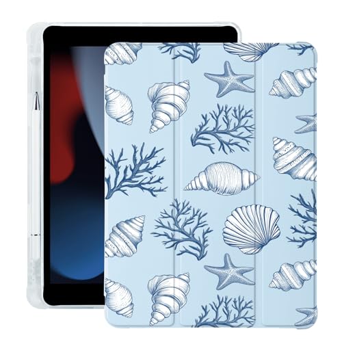 BlHMCASE Cute Conch Shell für iPad 10th Generation Hülle 10.9 Zoll 2022 mit Stifthalter, Auto Sleep/Wake, Blau Leder Soft TPU Back Cover BlHMCASE Cute Conch Shell für iPad 10th Generation Hülle 10.9 Zoll 2022 mit Stifthalter, Auto Sleep/Wake, Blau Leder Soft TPU Back Cover von BlHMCASE