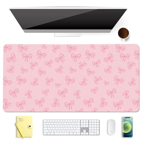 BlHMCASE Gaming-Tastatur-Mauspad mit niedlicher rosa Schleife, rutschfestes Leder, Schreibtischunterlage für Zuhause, Büro, Laptop-Schreibtischunterlage BlHMCASE Gaming-Tastatur-Mauspad mit niedlicher rosa Schleife, rutschfestes Leder, Schreibtischunterlage für Zuhause, Büro, Laptop-Schreibtischunterlage von BlHMCASE
